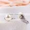 Guangzhou factory wholesale elegant white big pearl stud earrings for party