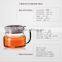 wholesale glassware suppliers borosilicate water filter pitcher for 350ml