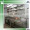 Easy clean stainless steel dental laboratory workbench with reagent shelf