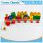 Wood Puzzle Train Toys Geometric Building Blocks Education Gift