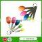 Five Different Size Kitchenware Silicone Spoon, Tableware Silicone Measuring Spoon