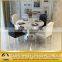 luxury granite top 48 inch round dining table with stainless steel