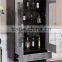 C107 luxury modern bookcase wine display cabinet with tempered glass