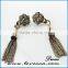Top wholesale wedding flower earring crystal bridal crystal earring