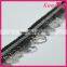 wholesale fashion handmade black tape metal chain trim tassel fringe WTPE-012