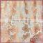 Light orange embroidery design wholesale sequin fabric mesh lace