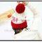 red colorchristmas hat with white ball for adults and kids