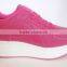 Latest PU insole pink PU upper winter shoes for women