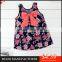 MGOO New Arrival Little Dress For Children Floral Print Cotton Sleeveless Straight Girl Dress 9085
