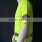 Mens hi vis yellow reflective tapes worker Europe warning t-shirt