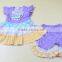 Baby outfits for kids flutter sleeve dress match shorts baby clothes set girls summer outfits