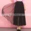 HOt Sale Women Long A-line Tulle Skirts Fashion Skirts Elastic Waist Band A-line Tulle long Skirts For Women