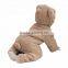 2016 winter coral fleece hooded long sleeve baby romper