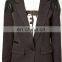 CHEFON Leather Look Insert ladies leather blazer fashion CABB0006