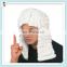 Curly White Barrister Colonial Mens Adult Judge Synthetic Wigs HPC-0046