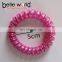 Transparent ColourfulTelephone Line Coil Hair Elastic Band Hair Tie