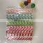 Biodegradable Striped Paper Straws for Party - Custom Printed Logo Biodegradable Paper Straws