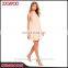 Brand Pretty Fashion Lace Belt Neck Sleeveless Nude Halter Dress Chiffon Short Dress Women Casual