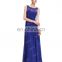 Starzz Sleeveless Chiffon Long Royal Blue Bridesmaid Dress Long Evening Dress ST000060-4