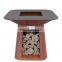 Patio heater wood burning metal fireplace with bbq grill
