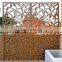 Weather corten steel laser cut screen