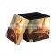 Customized Printing Polyester Chair With Led Lights Hot Sell Shine in Black Night Storage Ottoman