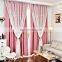Wholesale luxury double layer one-piece decoration white embroidered sheer curtains colourful full shade blackout curtain