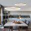 Living room chandelier modern minimalist restaurant chandelier Nordic golden staircase chandelier round creative art lighting