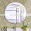 Modern Style 24 Inch Frameless Circle Large Decor Mirror for Bathroom Vanity Bedroom 1" Beveled Edge Round Wall Mirror