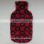 Winter new printing hot water bag with Coral fleece cover