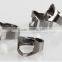2pcs Ring Beer Bottle Opener Silver Stainless Steel Metal Finger Thumb keyring