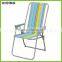 Metal folding camping spring Chair with stripes fabric HQ-1030C