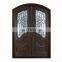 arched round top exterior pivot entry single doors