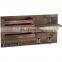Wood Wall Shelf Mail Organizer 4 key hooks Wall Mounted key Holder Wooden Mail Sorter Organizer