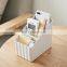 Plastic TV Remote Control Box 4 Compartment Decorative Home Plastic Storage Box
