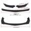Hot sale 4 Pcs Car Front Bumper Lip Body Kit Spoiler Splitter ABS Bumper Canard Lip Splitter Universal car accessories