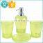 China manufacturer mix colors plastic stainless steel 4pcs set hotel balfour acrylic bathroom accessories
