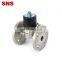 SNS 2WBF Series Liner Safety Floating Relief Pneumatic Control Valve Solenoid Valve With Stainless Steel Flange