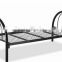 (DL-B1) black school furniture dormitory used metal single bed/ Iron bed/ army metal bed