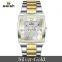 SWISH SW0135 Men's Quartz Watch Rectangular Dial Stainless Steel Strap Automatic Calendar Simple Wind Waterproof Men's Watch