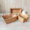 Hot Selling Set of 3 Vintage Wicker Baskets, Tapered basket, Water hyacinth wicker basket