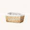 Best Price Water Hyacinth Storage Basket With Lining Inside Woven Natural Basket With Handle vietnam cheap wholesale