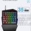 One-handed gaming keyboard T19 colored backlit usb multimedia waterproof typewriter mini keyboard computer keyboard