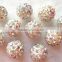 Yiwu Factory Best Quality DIY 6MM 8MM 10MM Light Yellow Clay Paved Shamballa Loose Beads