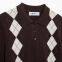 Spring 2025 New Product: European and American Minor Brand Short-Sleeved Diamond-Shape Knitted Polo Shirt Top