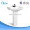 shallow sanitary ware hand wash pedestal basin
