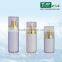 50/40/30ml flat square carylic cosmetic lotion bottle plating gold cap