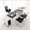 Modern fashion black white boss office desk, professional CEO working office desk (SZ-OD097)