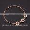 Stainless Steel Gold Plated Circle Necklace Earrings Bracelet Bridal Costume Jewelry Sets