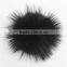 RFB002J White raccoon fur pom poms 8-15cm animal fur ball for hat or beanie ,bags accessory